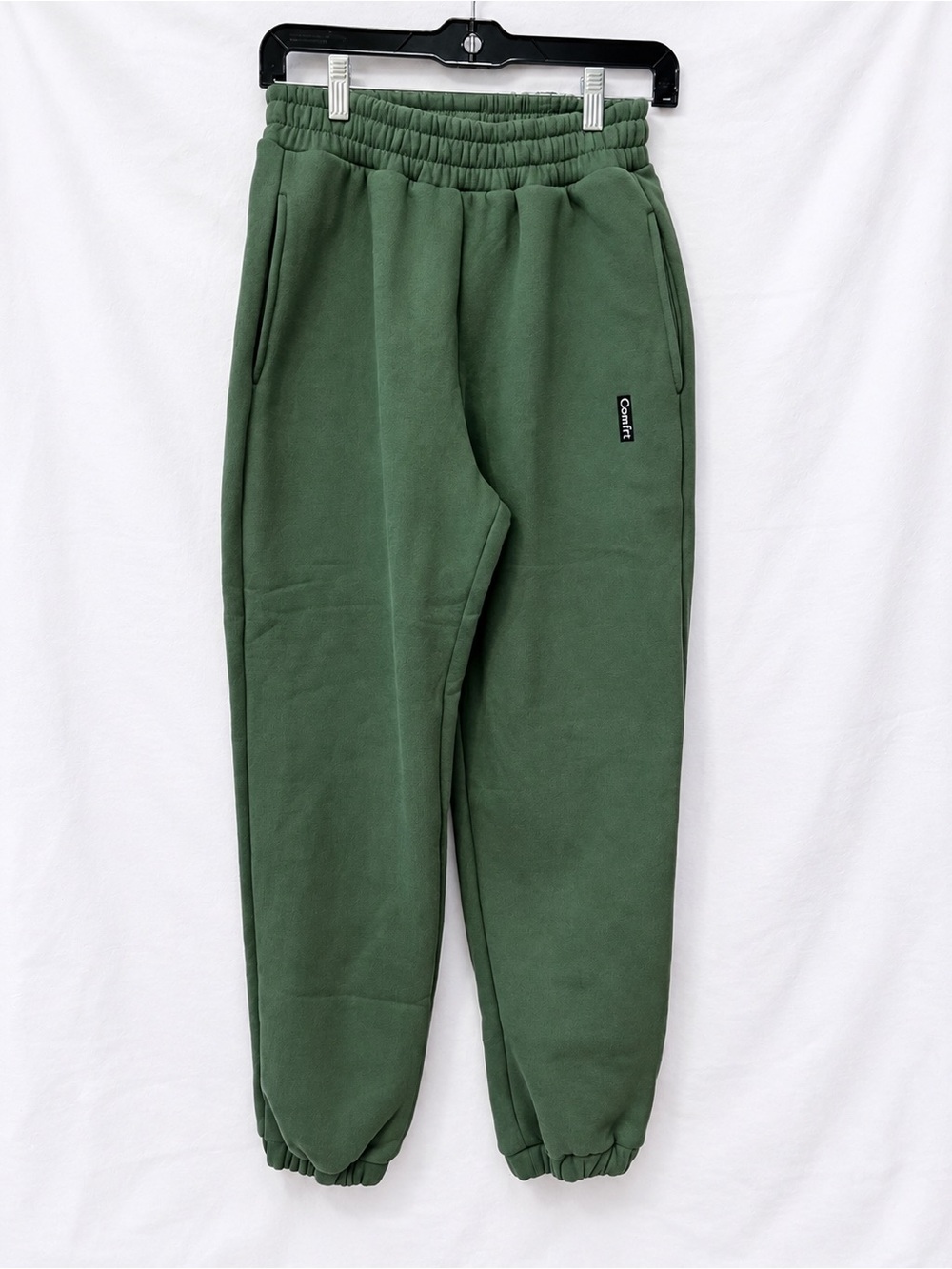 Comfrt Green Fleece Joggers with Elastic Waist